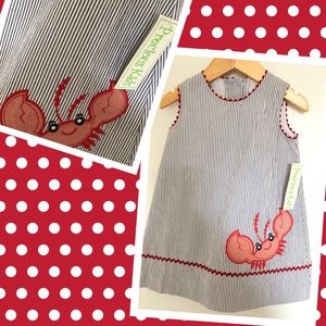 NWT “Precious Kids” Girls Dress w/Crab Appliqué